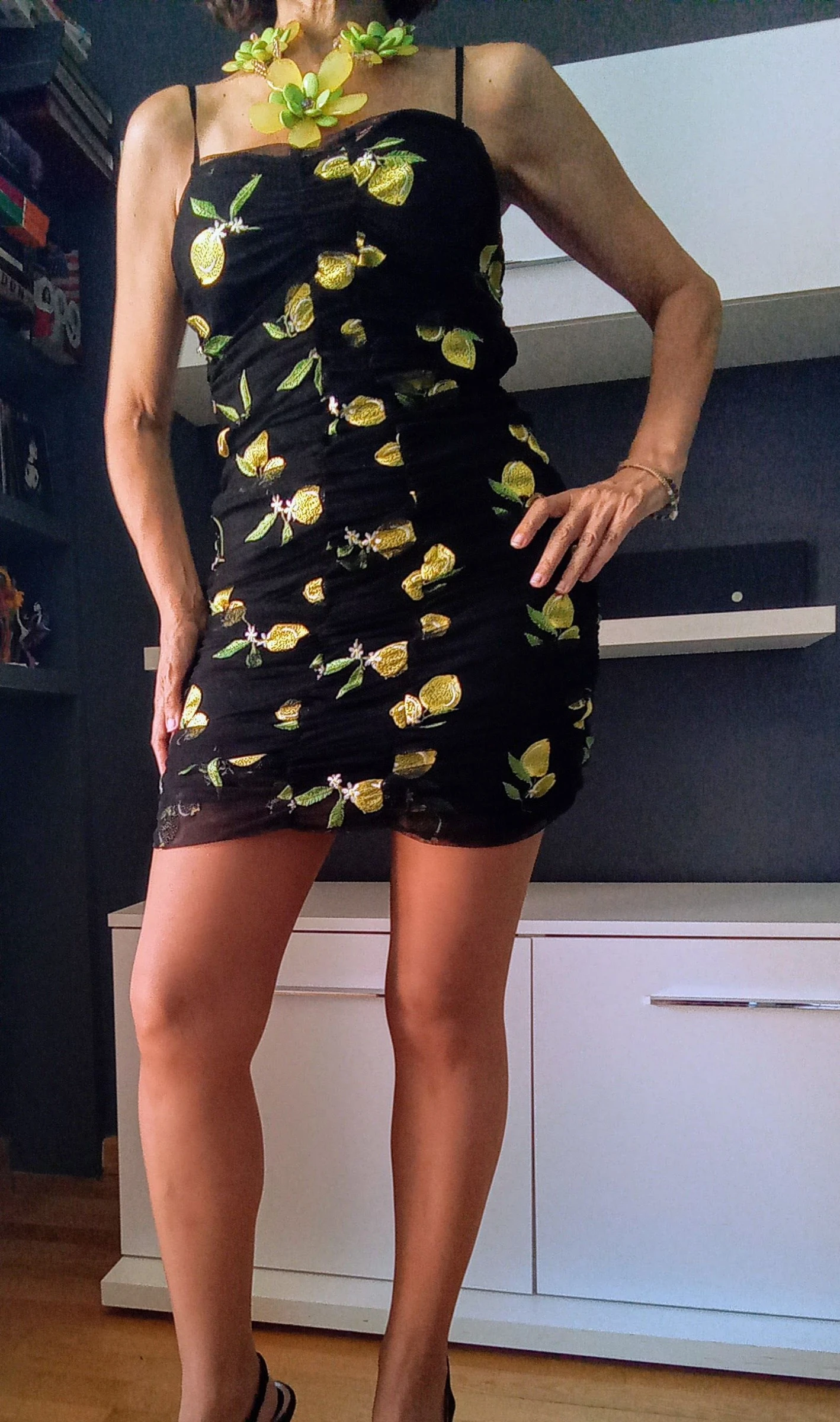 Zara summer dress embroidered with lemons – photo 8